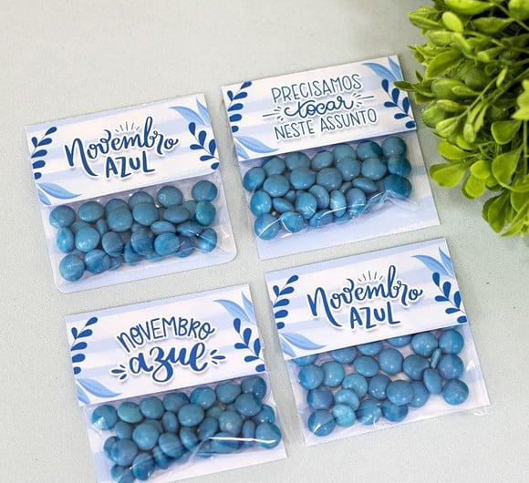 Lapela com Coloreti (chocolate)- Novemrbo Azul
