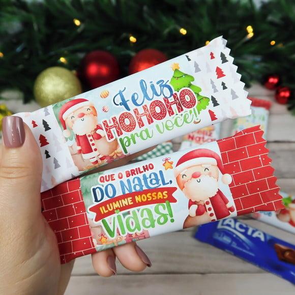 Lapela com Duas Barrinhas de Chocolates 20 Gr - Natal