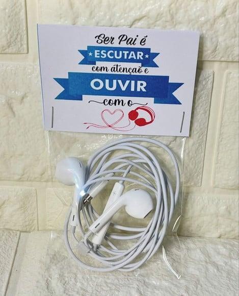 Lapela com Fone de Ouvido- Dia dos Pais