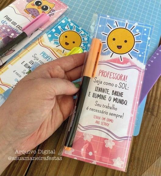 Marca Página com Marca Texto- Mimo Professor