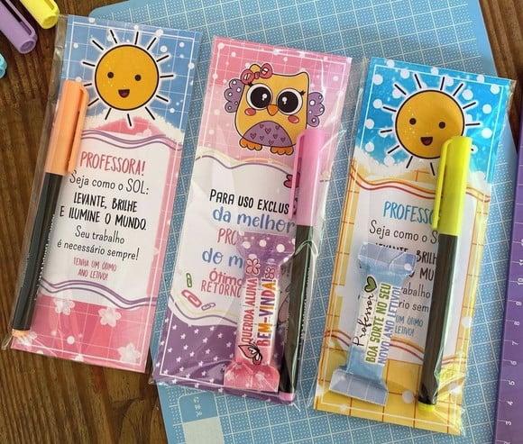Marca Página com 1 Bis e 1 Marca Texto- Mimo Professor(a)