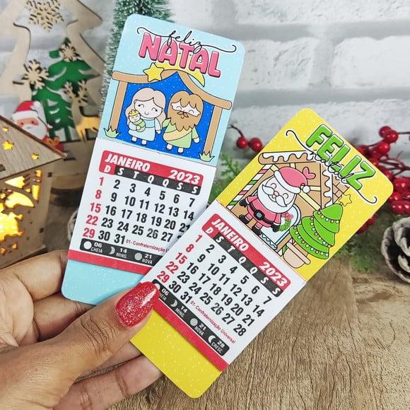 Mini Calendário 2024 com Imã- Natal