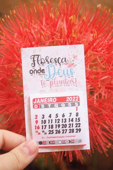 Mini Calendário de Geladeira 2024