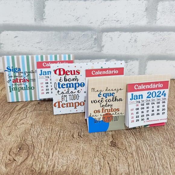 Mini Calendário de Mesa 2024