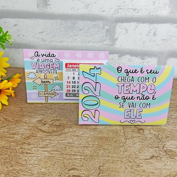 Mini Calendário de Mesa 2024