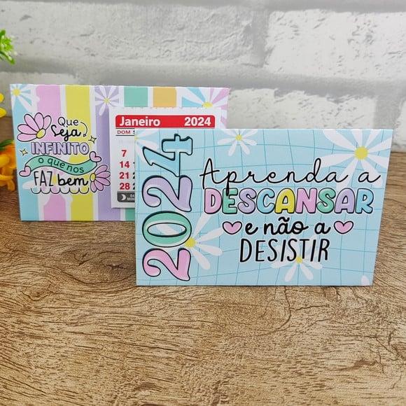 Mini Calendário de Mesa 2024