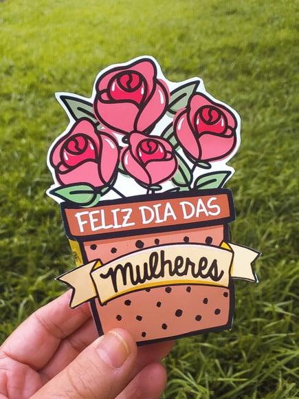 Porta Bombom com Bombom- Dia da Mulher