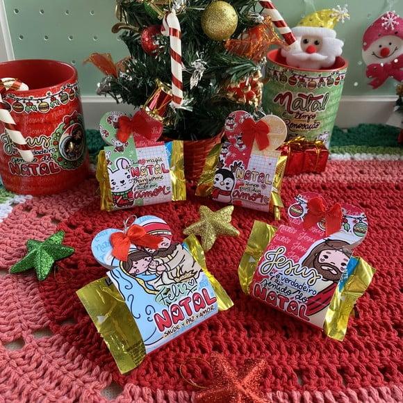 Porta Bombom com Bombom- Natal