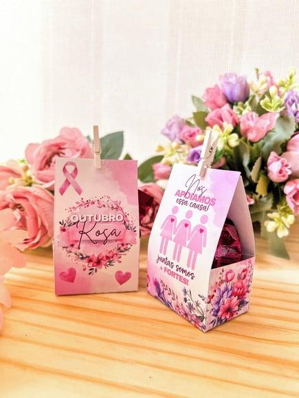 Porta Bombom com Bombom- Outubro Rosa