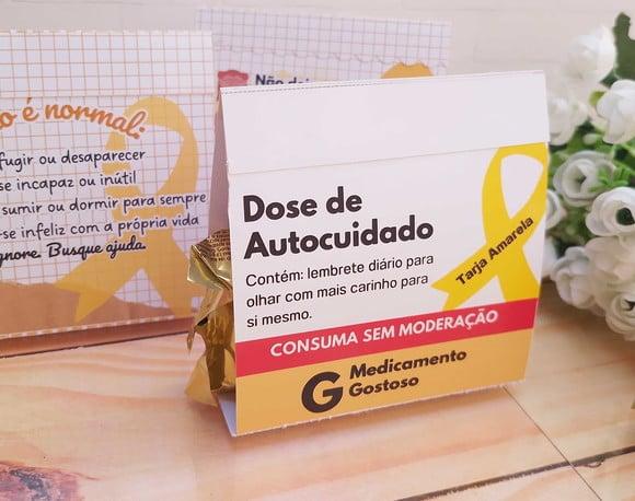 Porta Bombom com Bombom- Setembro Amarelo