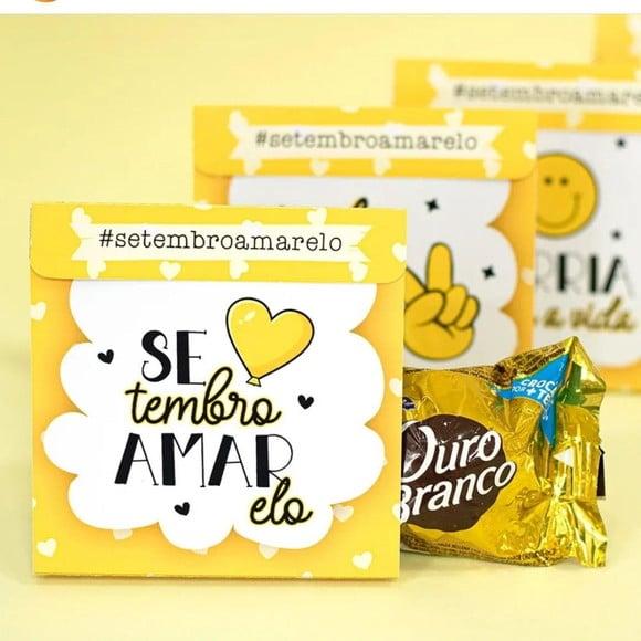 Porta Bombom com Bombom- Setembro Amarelo