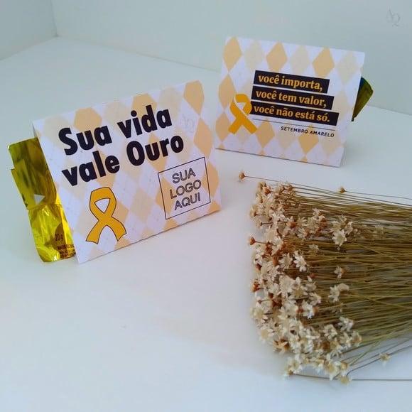 Porta Bombom com Bombom- Setembro Amarelo