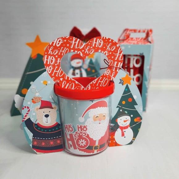 Porta Caneca com Caneca Acrílica- Natal