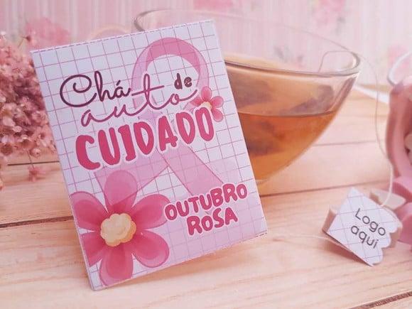 Porta Chá com Chá- Outubro Rosa