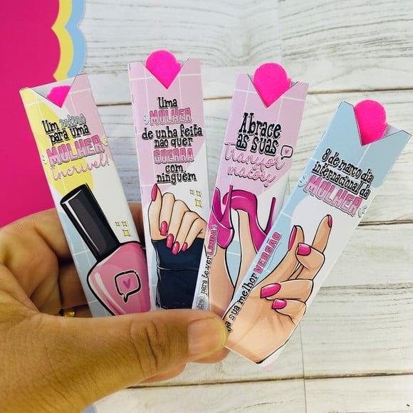 Porta Mini Lixa com Mini Lixa- Dia da Mulher