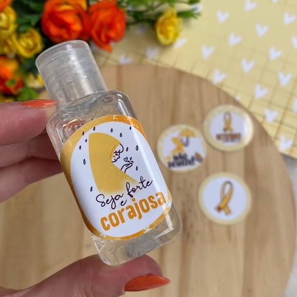 Potinho com Alcool em Gel- Setembro Amarelo
