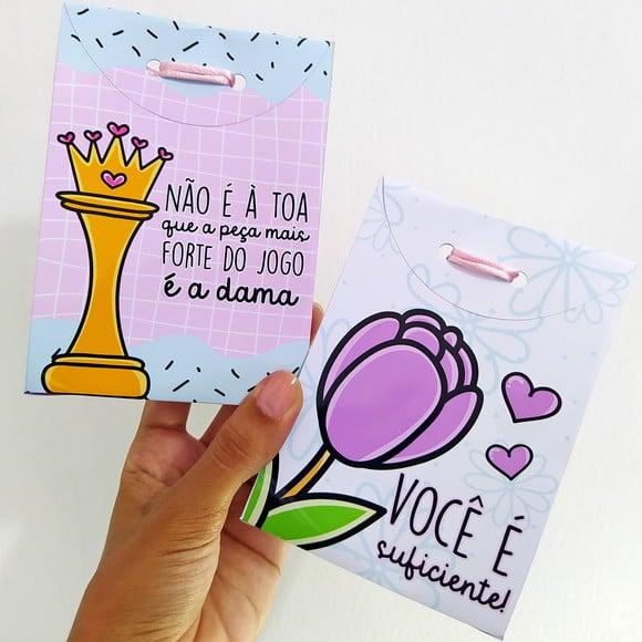 Saquinho com 1 Bombom Sonho de Valsa- Dia da Mulher