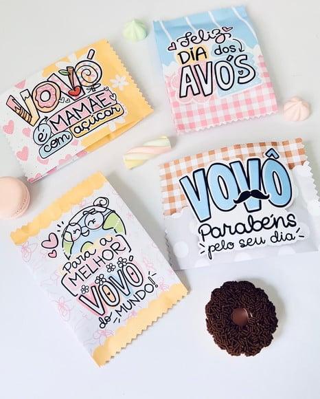 Saquinho com 3 Chocolates- Dia dos Avós
