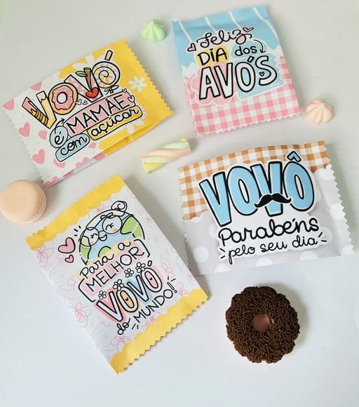 Saquinho com 3 Chocolates- Dia dos Avós