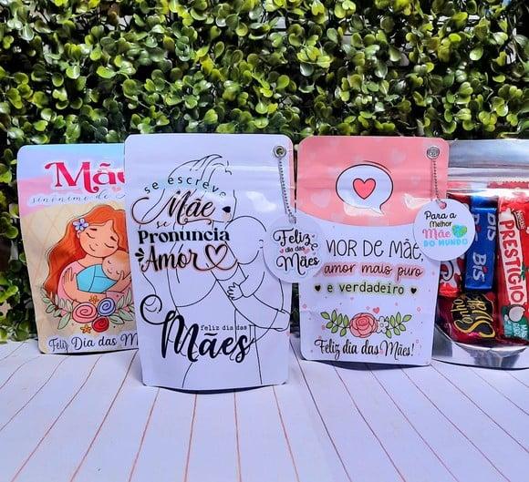 Saquinho com 4 Chocolates- Dia das Mães