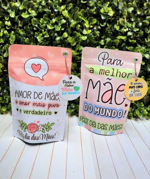 Saquinho com 4 Chocolates- Dia das Mães