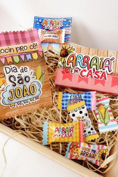 Saquinho com 4 Docinhos- Festa Junina
