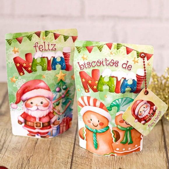 Saquinho Ziplok com 4 Chocolates- Natal