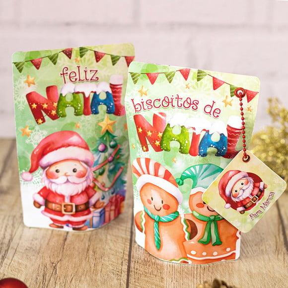 Saquinho Ziplok com 4 Chocolates- Natal