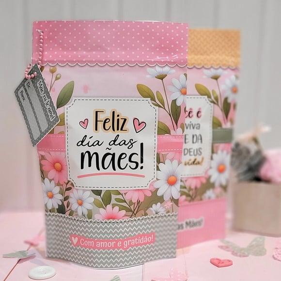 Saquinho Ziplok com 4 Chocolates- Dia das Mães