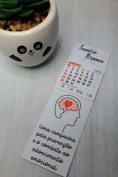 SAÚDE MENTAL/ JANEIRO BRANCO - CALENDÁRIO COM IMÃ