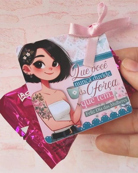 Tag com Bombom- Dia da Mulher