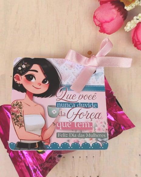 Tag com Bombom- Dia da Mulher