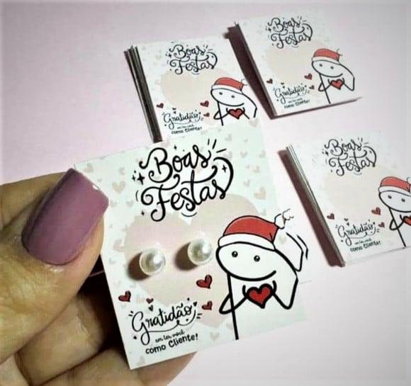 Tag com Brinco- Boas Festas