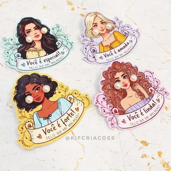 Tag com Brinco- Dia da Mulher