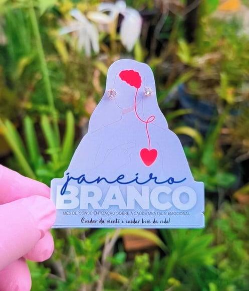 Tag com Brinco- Janeiro Branco