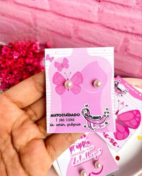 Tag com Brinco- Outubro Rosa