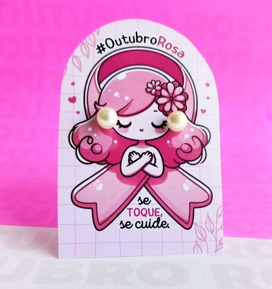 Tag com Brinco- Outubro Rosa