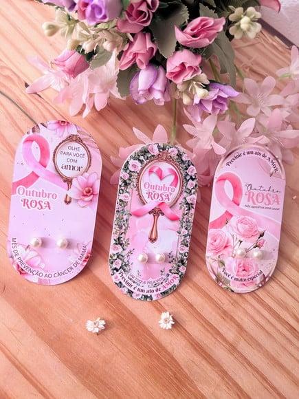 Tag com Brinco- Outubro Rosa
