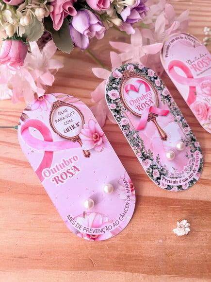 Tag com Brinco- Outubro Rosa