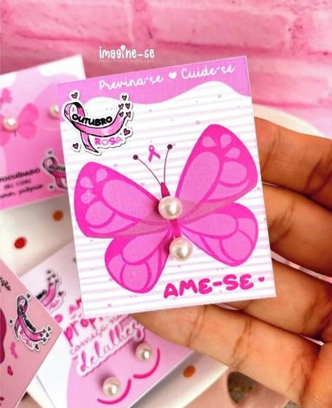Tag com Brinco- Outubro Rosa