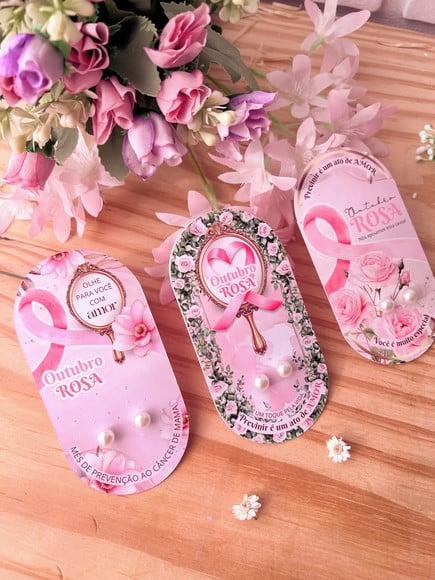 Tag com Brinco- Outubro Rosa