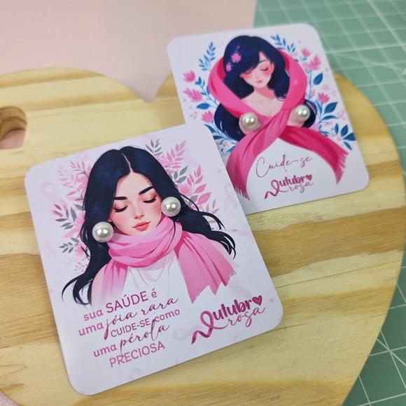 Tag com Brinco- Outubro Rosa