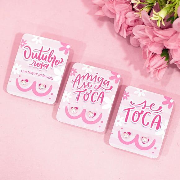 Tag com Brinco- Outubro Rosa