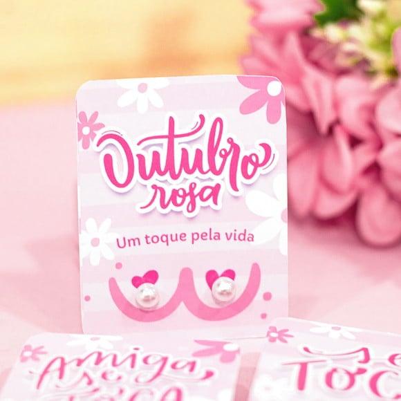Tag com Brinco- Outubro Rosa