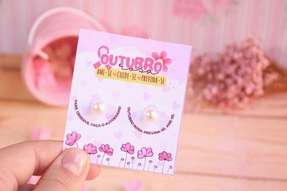 Tag com Brinco- Outubro Rosa