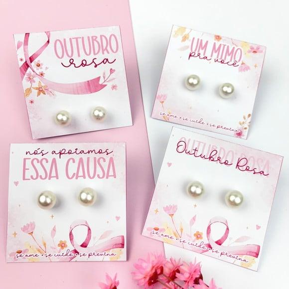 Tag com Brinco- Outubro Rosa