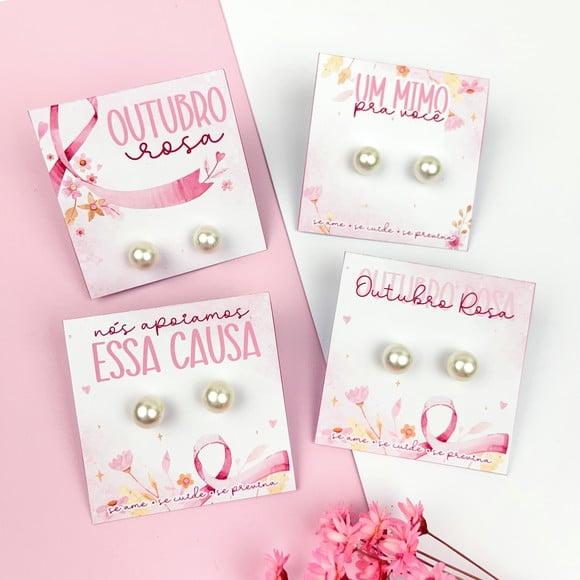 Tag com Brinco- Outubro Rosa