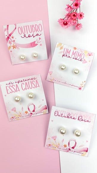 Tag com Brinco- Outubro Rosa