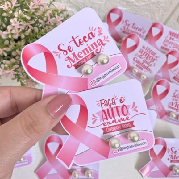 Tag com Brinco- Outubro Rosa