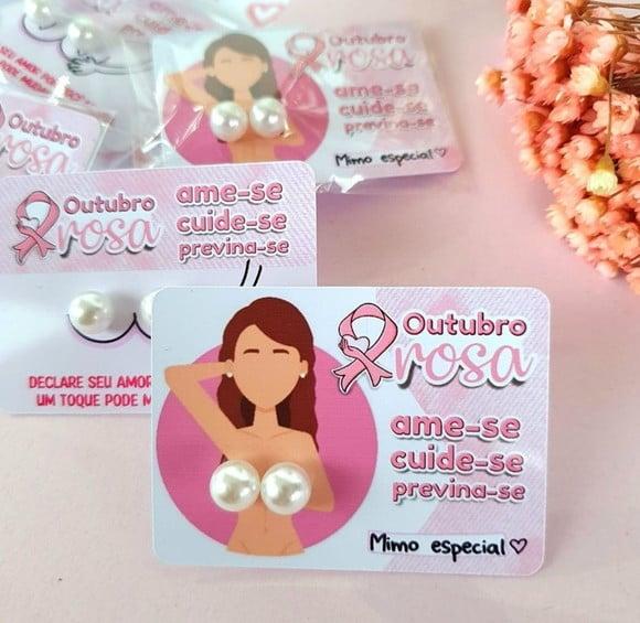 Tag com Brinco- Outubro Rosa